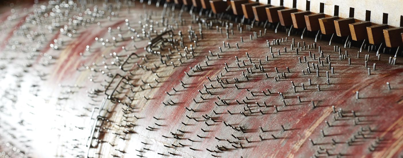 Walze mit Stiften eines Orchestrions aus dem Ende des 19. Jahrunderts